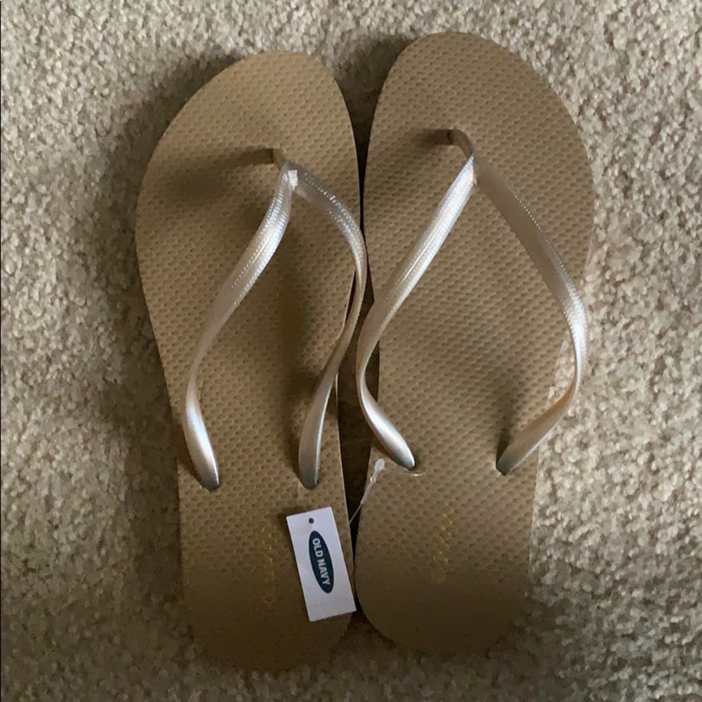 tan flip flops